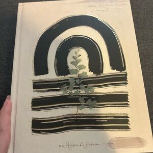 Abstract Black&Cream journal with different page layouts to journal or manifest